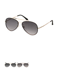 Lunettes de soleil style aviateur avec barre métal
