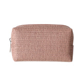 Trousse cosmétique rectangulaire tissé rose Solid Color Woven
