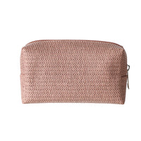 Trousse cosmétique rectangulaire tissé rose Solid Color Woven