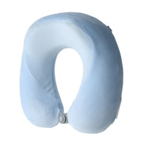 Coussin de cou mémoire de forme bleu