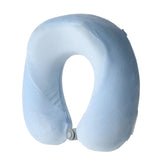 Coussin de cou mémoire de forme bleu