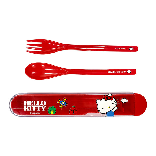 Ensemble de couvrts avec boîte de transpt Hello Kitty SANRIO