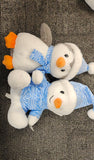 Peluche noël bonhomme de neige et pingouin 14in