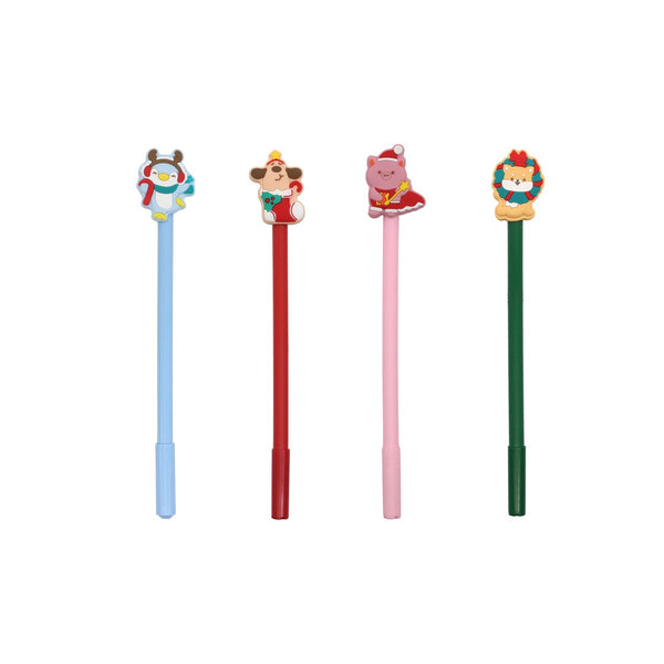Stylos gel Noël MINI FAMILY 4 modèles différents