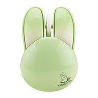 Souris silencieuse verte Lapin Rabbit Wireless