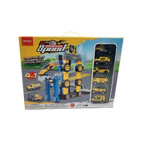 Petit circuit avec 4 voitures jaunes
