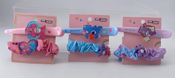Ensemble chouchou et barrette CARE BEARS