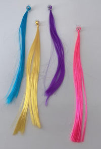 Petites pinces à cheveux et mèches de cheveux colorés x4