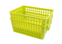 Paniers vert avec porte étiquette Mini Storage x2