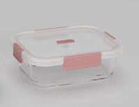 Contenant alimentaire en verre 640ml rose Food Storage