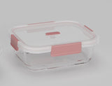 Contenant alimentaire en verre 640ml rose Food Storage