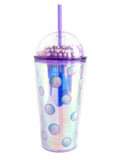 Gobelet avec paille 600ml Bulles Sweet funk