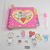 Set de papeterie rose BT21