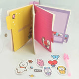 Set de papeterie rose BT21