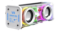 Enceinte rectangulaire transparente lumineuse blche Ice Brick