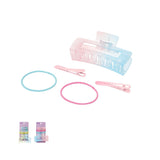Ensemble de barrettes et élastiques couleurs dégradées 9pcs GRADIENT