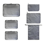 Organisateurs de voyage gris 6 pcs Travel Collection