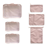 Organisateurs de voyage rose 6 pcs Travel Collection