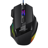 Souris filaire rétroéclairée LED arc-en-ciel Modèle SW-M666 Tech Series