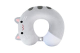 Coussin de cou gris Chat mémoire de forme Cat Series