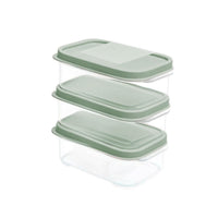 Ensemble de 3 récipients alimentaires unis vert 200 ml Solid Color Series