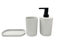 Ensemble d'accessoires de salle de bain gris 3 pcs White & Gray Series