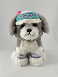 Peluche Schnauzer 23 cm en position assise Fluffy Puppy Series