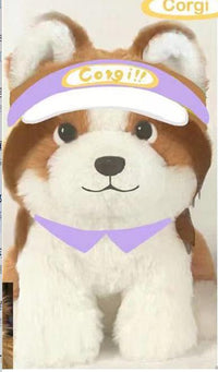 Peluche Corgi 23 cm en position assise Fluffy Puppy Series