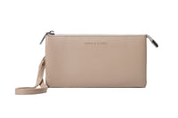 Portefeuille marron double femme Textured Series