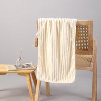 Serviette de toilette beige en polaire Wavy Coral Series