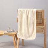 Serviette de toilette beige en polaire Wavy Coral Series