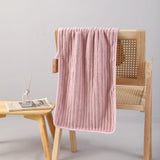Serviette de toilette rose en polaire Wavy Coral Series