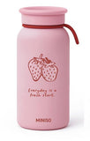 Bouteille isotherme à double paroi avec sangle 400ml Strawberry Series
