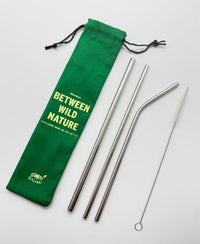Ensemble paille et brosse avec sac en tissu 4 pcs Outdoor Series