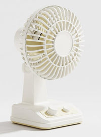 Ventilateur de bureau blanc 1200 mAh Retro Series