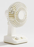 Ventilateur de bureau blanc 1200 mAh Retro Series