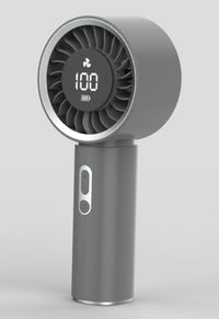 Ventilateur noir 1800mAh affichage numérique Macaron Series