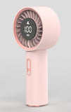 Ventilateur rose 1800mAh affichage numérique Macaron Series