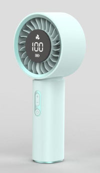 Ventilateur bleu 1800mAh affichage numérique Macaron Series