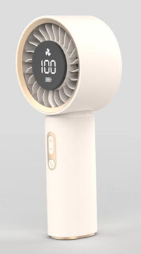 Ventilateur blanc 1800mAh affichage numérique Macaron Series