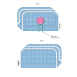 Grande trousse en tissu bouton rond 2 compartiments Big Button Series