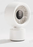 Ventilateur de bureau blanc oscillant 1800 mAh avec affichage numérique Breeze Series