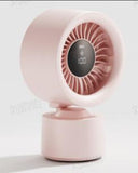 Ventilateur de bureau rose oscillant 1800 mAh avec affichage numérique Breeze Series