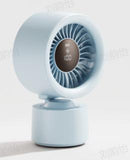 Ventilateur de bureau bleu oscillant 1800 mAh avec affichage numérique Breeze Series