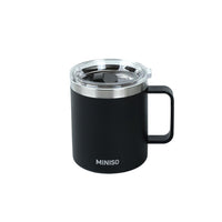Mug à café noir 450ml double paroi acier inoxydable avec poignée Coffee Series