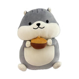 Peluche Hamster gris assis 33cm Hamster Series