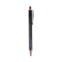 Stylo bille en métal pailleté noir 0,7mm Glitter Series