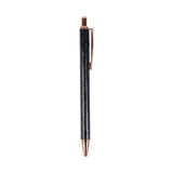 Stylo bille en métal pailleté noir 0,7mm Glitter Series