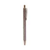 Stylo bille en métal pailleté marron 0,7mm Glitter Series