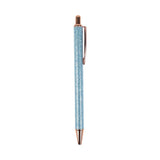 Stylo bille en métal pailleté bleu 0,7mm Glitter Series